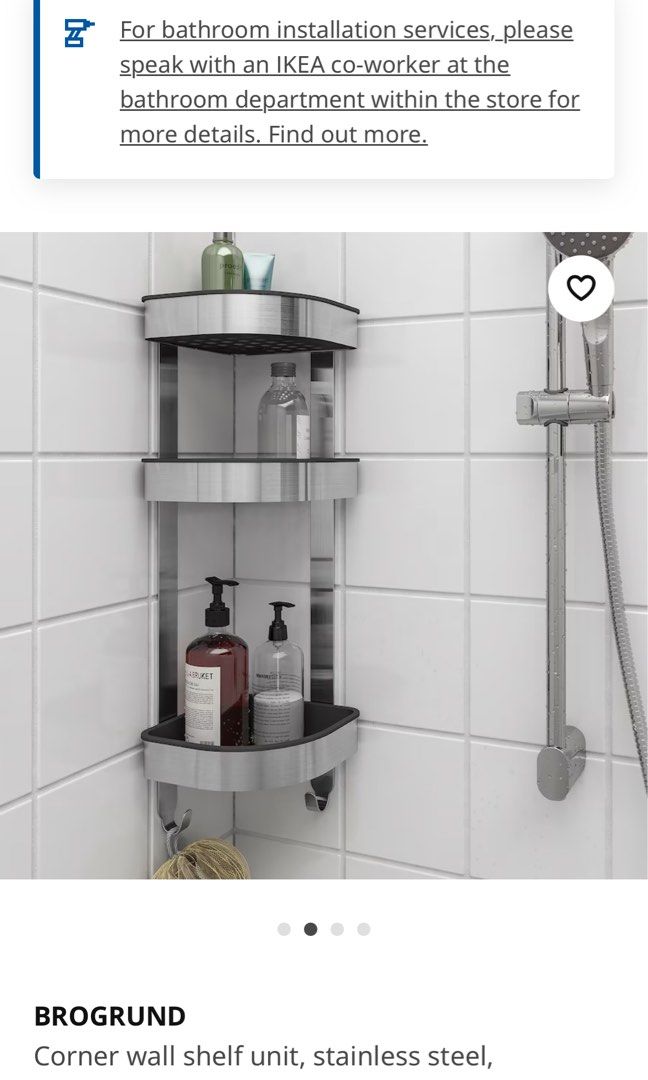 Bathroom Amenities Holder IKEA, Furniture & Home Living, Bathroom & Kitchen Fixtures on Carousell