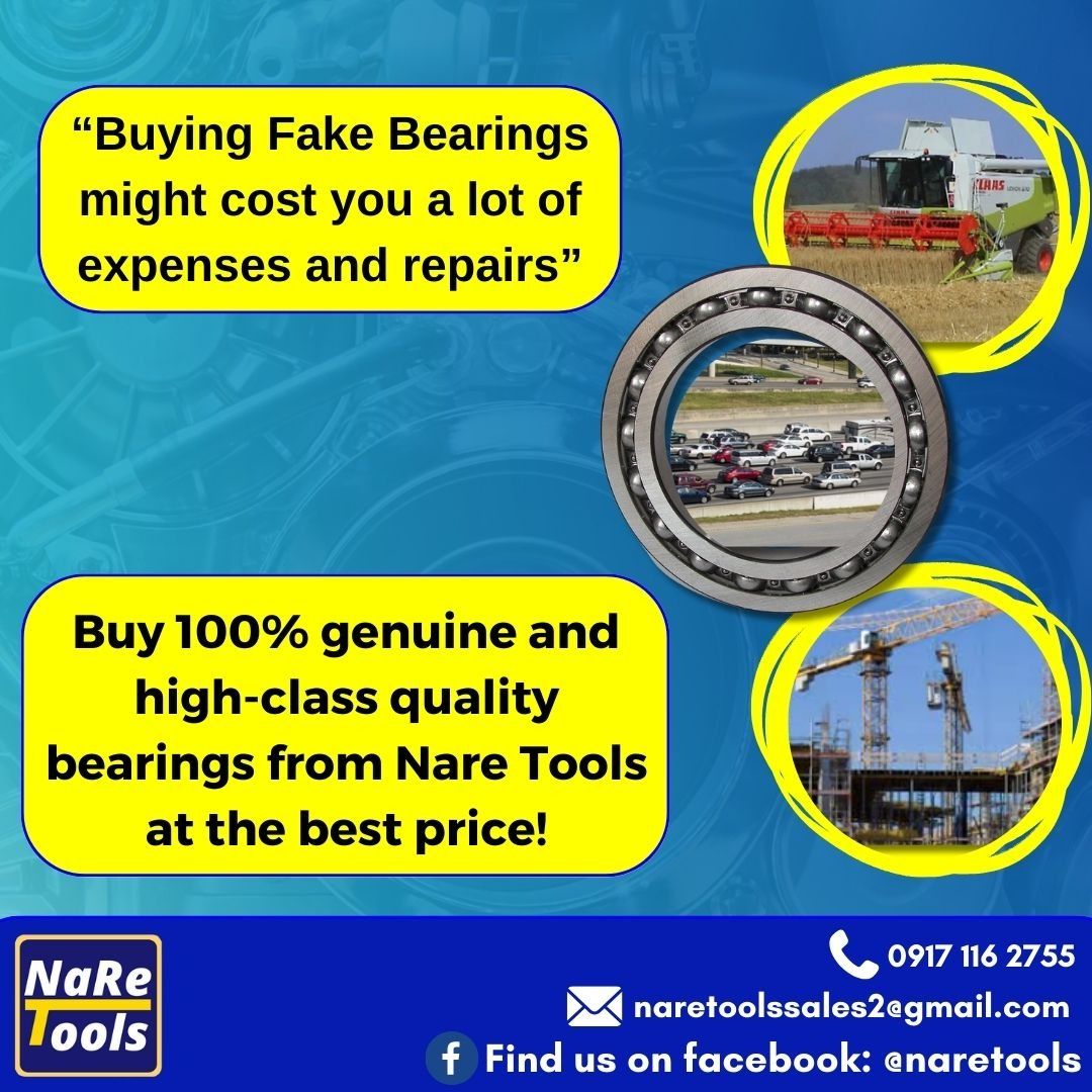 Bearings w/ sizes (Category: Construction Tools & Equipment) located in Caloocan City. Submitted by naretoolssales2 (Listing ID 1256907477, Image 1). Description: Why buying fake bearings, when you can save money for buying genuine bearings without having fear of costly expenses and repairs..