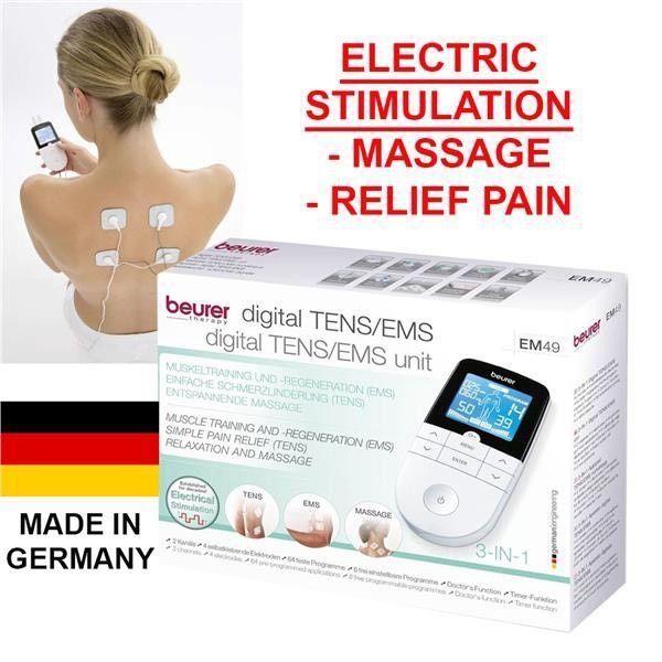 BEURER Digital TENS/EMS EM 49 / EM49 Electric Stimulation  ELECTROSTIMULATION Machine [Relief Pain & Massage]], Health & Nutrition,  Massage Devices on Carousell
