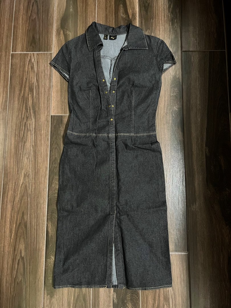 Black Denim Dress, Women's Fashion, Dresses & Sets, Dresses on Carousell
