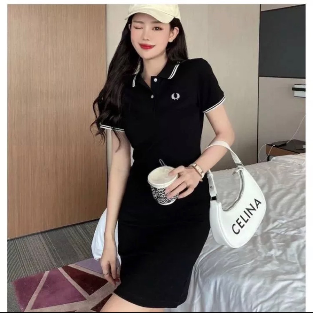 MIKA POLO DRESS WOMEN BLACK