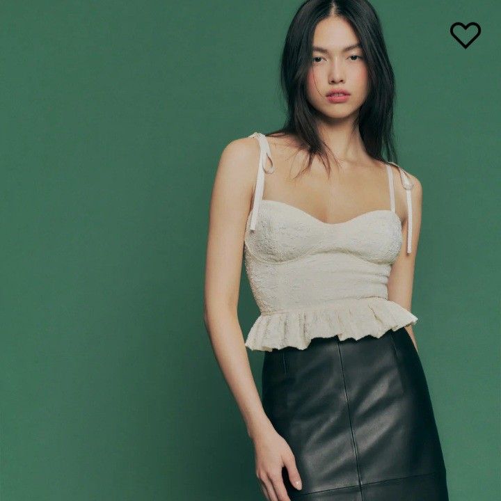 BNWT Reformation Peplum Top US 4/6 (Category: Sleeveless) located in Quezon City. Submitted by dresstte (Listing ID 1256896850, Image 1). Description: Ships from VISAYAS Free shipping Bought from official website Retails at around $128 (~ Php 7,300) US6 but could also fit a busty US4 / US small Approx measurements laid flat (unstretched): chest - 39 cm waist - 37 cm length (from cleavage) - 25 cm chest and waist can stretch up to +8 cm Has hidden