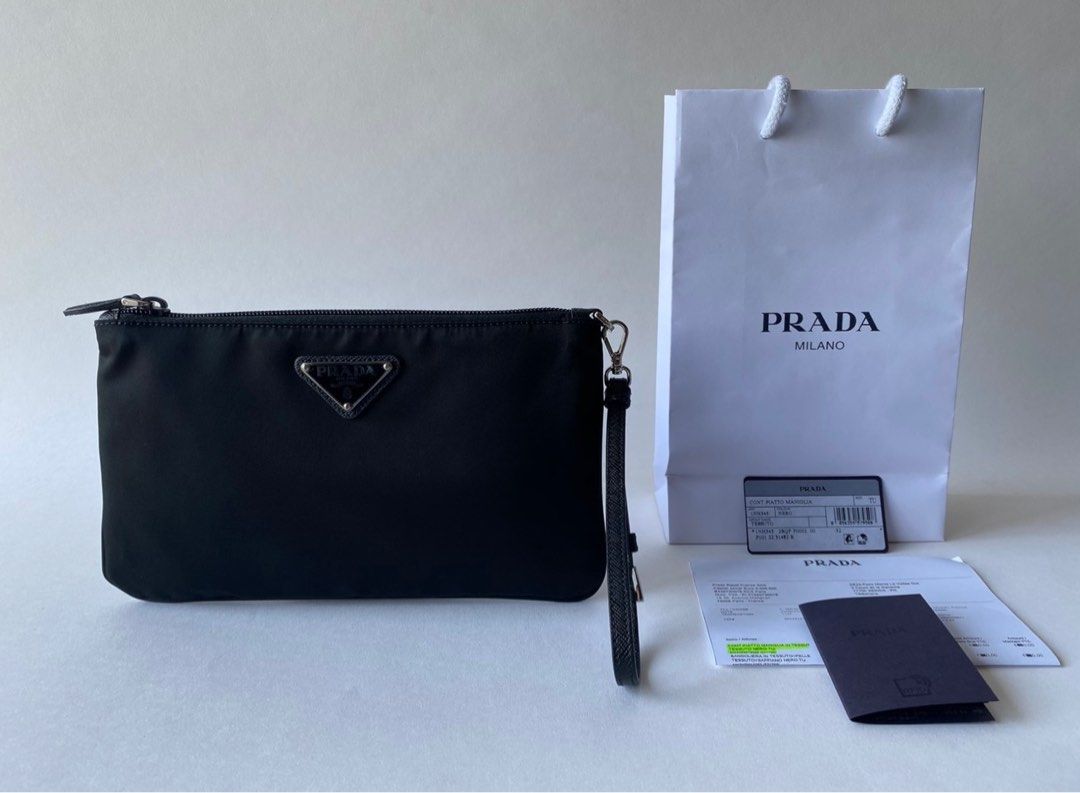 BRANDNEW PRADA WRISTLET POUCH CLUTCH 1NH545