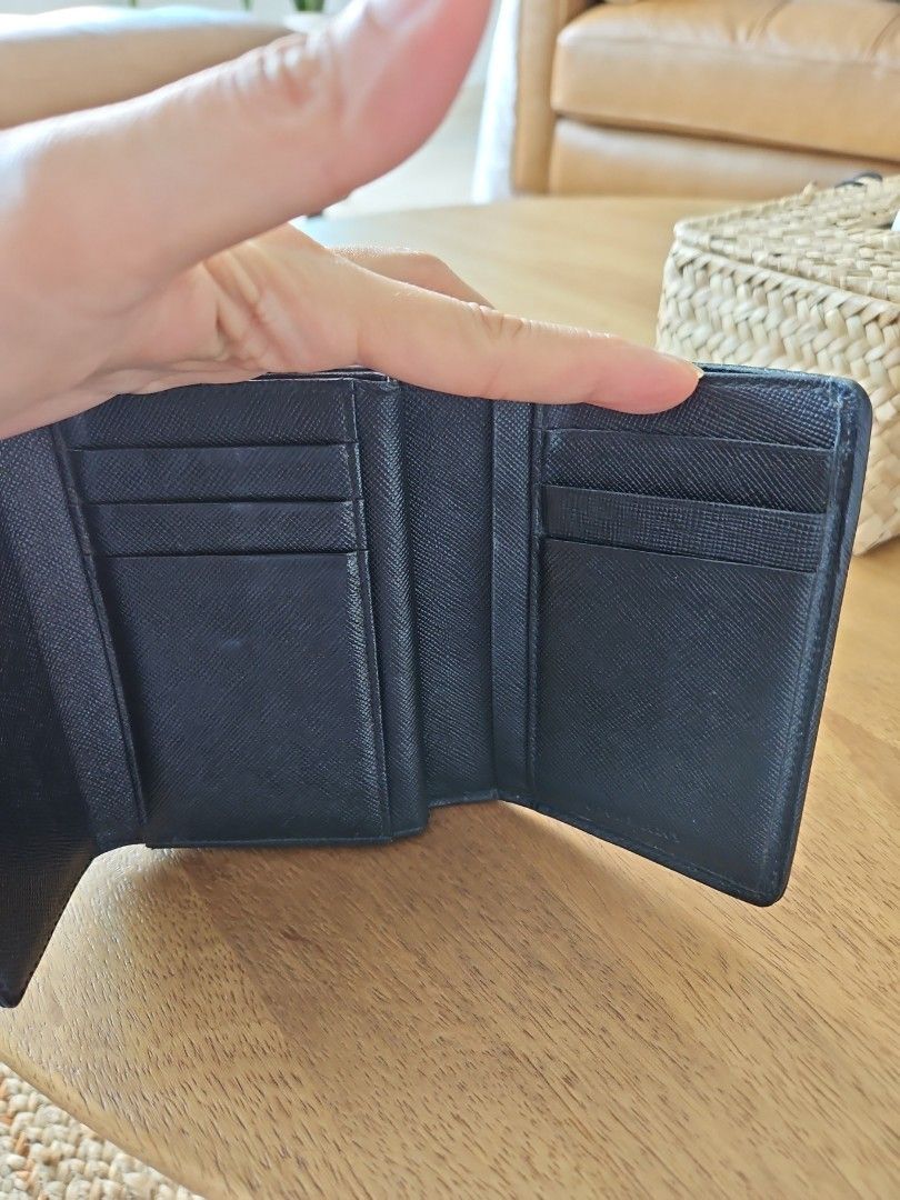 Burberry Leather Wallet in Blue