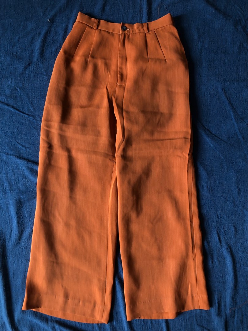 Burnt Orange High Waisted Pants, Women's Fashion, Bottoms, Jeans