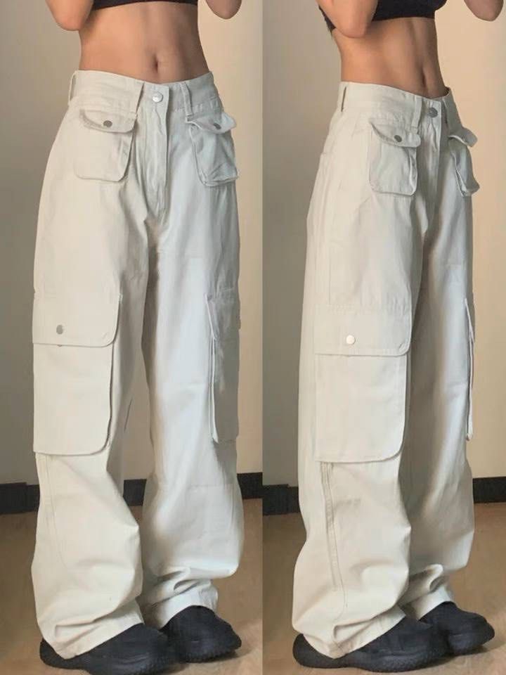 cargo jean pants women｜ TikTok