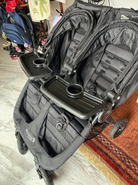 City Jogger Mini GT double stroller with trays for drinks and