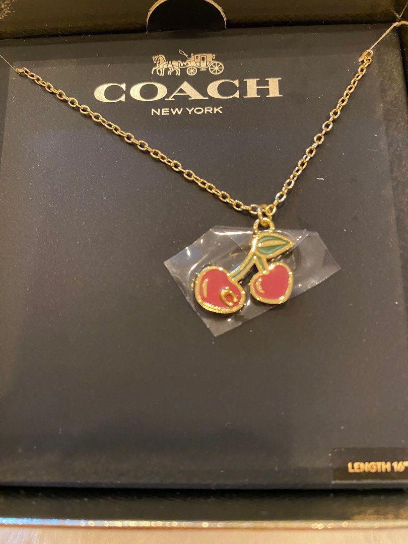 Coach cherry necklace store