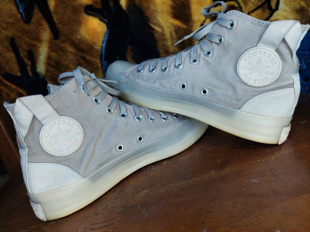 Converse all star hi sales leather ash grey rose gold