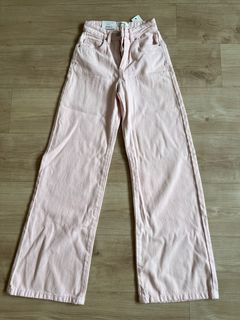 Cotton On Pink Flare Wide Bottom Jeans