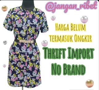 D - B 12 / Mididress Floral / Mididress Busui Friendly / Dress Bunga / Dress Hang Out / Dress Santai / Dress Jalan