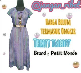 D - B 3 / Mididress by Petit Monde / MIDI Dress Stripes / Dress Party / Dress Hang Out / Dress Jalan / Dress S Nge mall