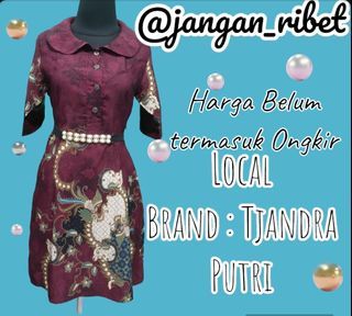 D - U 10 / Mididress batik / Dress Formal / Dress Batik / Mididress by Tjandra Putri / Dress Acara / Dress Office