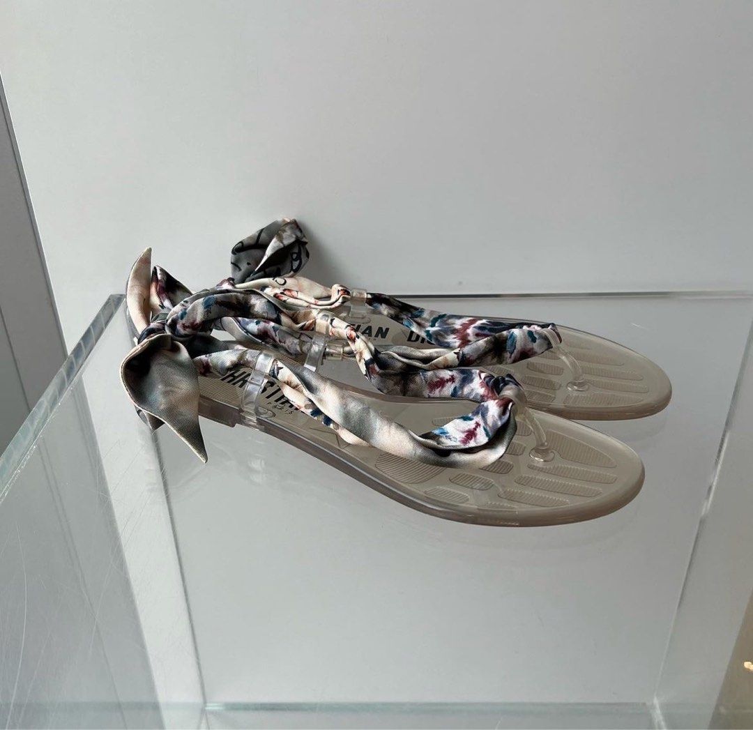 Dior scarf sandals sales