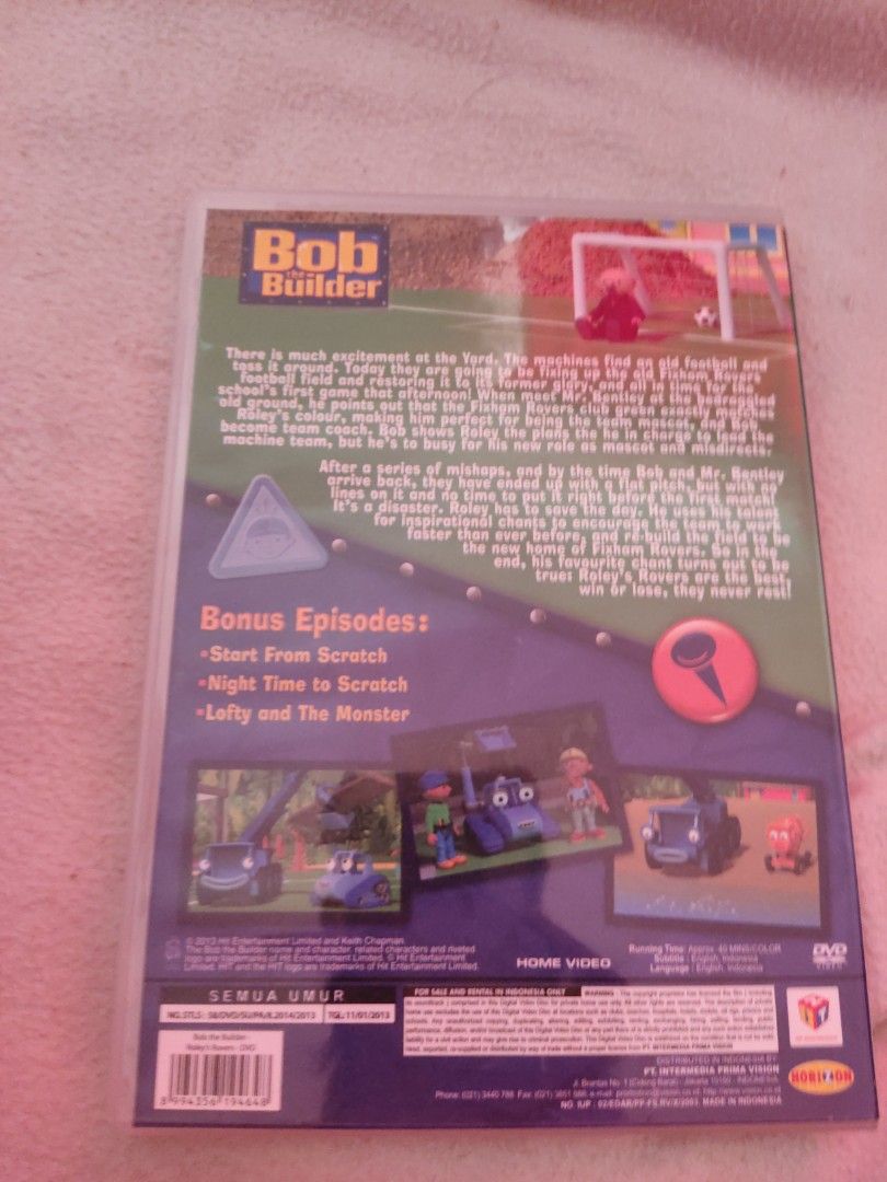 DVd roley's rovers Bob The builder, Musik & Media, CD, DVD & Lainnya di
