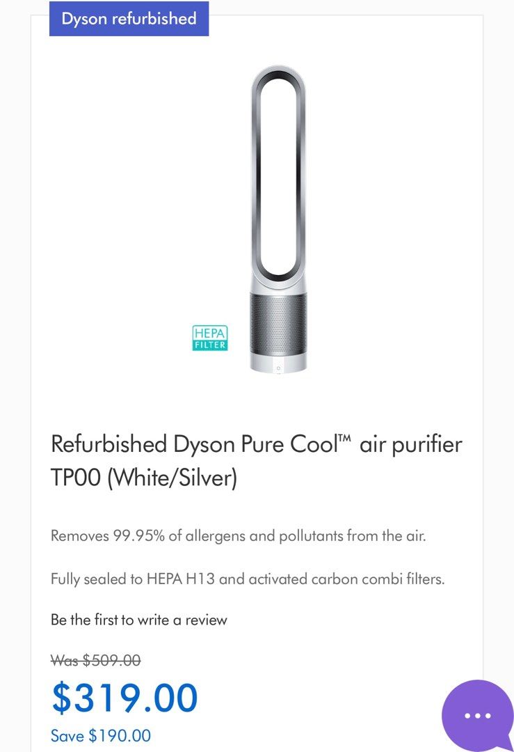 Refurbished dyson outlet pure cool