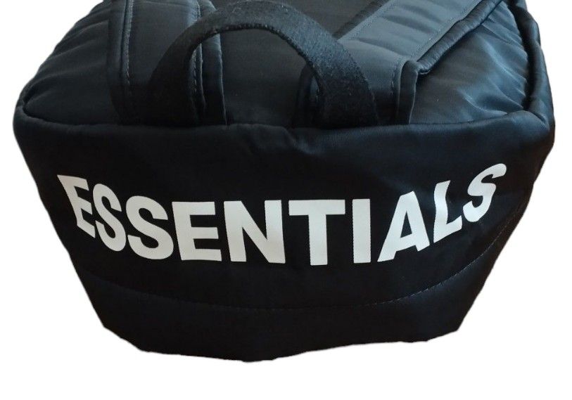 Essentials Fear of God backpack (Category: Backpacks) located in Las Pinas. Submitted by 05.11minimalist (Listing ID 1254168918, Image 3). Description: Essentials Fear of God backpack. Black. Dimensions: 17"H x 12.5"L x 7"W. Signed hardware. No rips or holes. In very good condition..