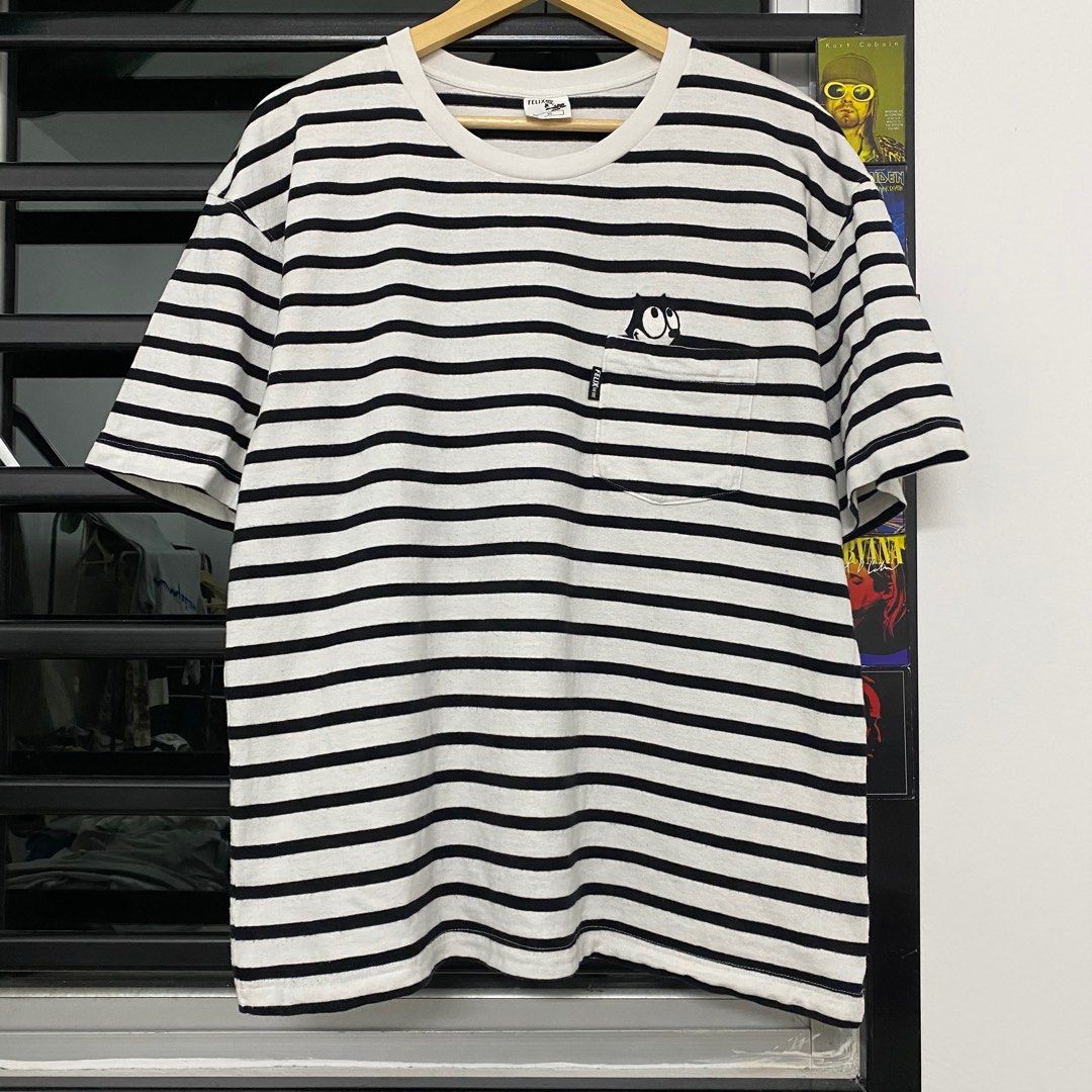 Felix the cat stripe pocket shirt