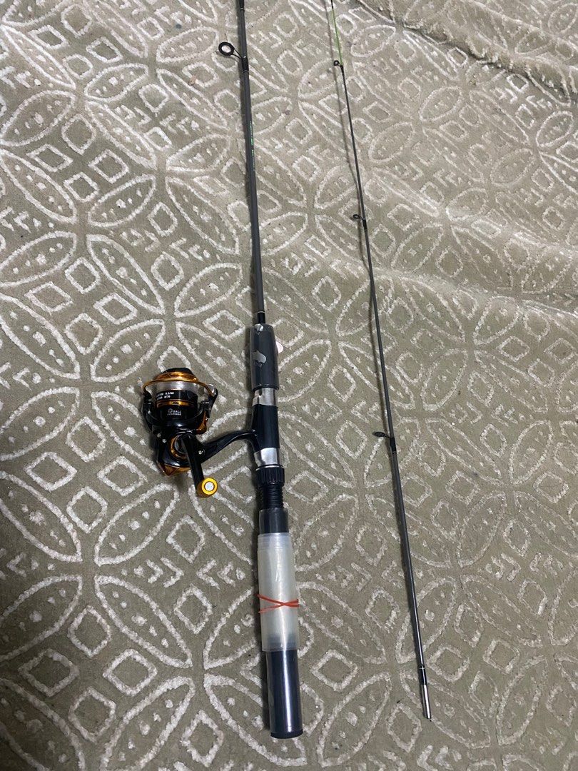 New 5ft 2pcs Fishing rod and reel500 with lines