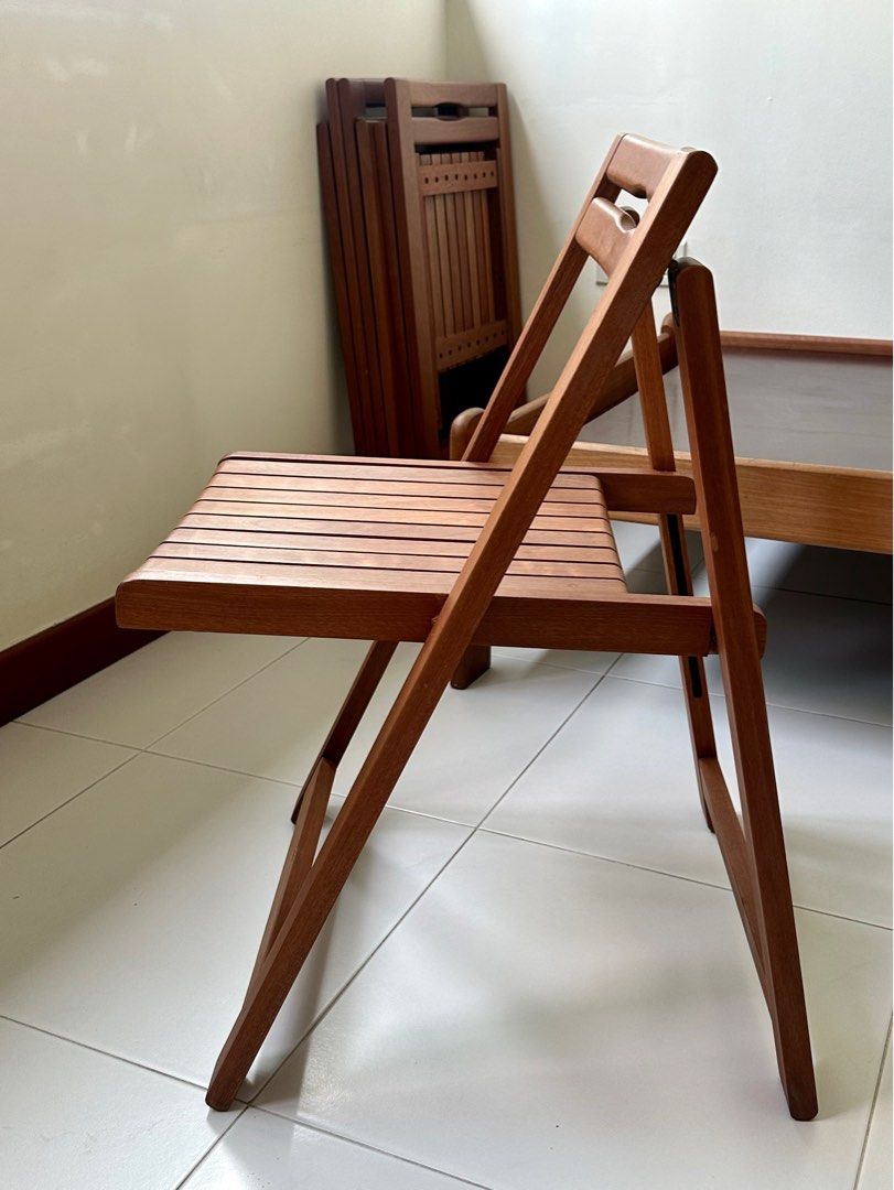 Foldable wooden chair, Furniture & Home Living, Furniture, Chairs on