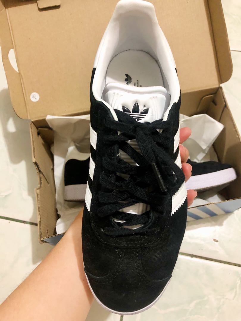 Adidas gazelle black and sale white sale