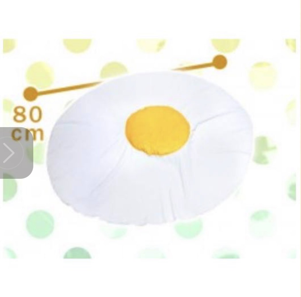 Fried Egg Soft Blanket 80cm, Furniture & Home Living, Bedding & Towels