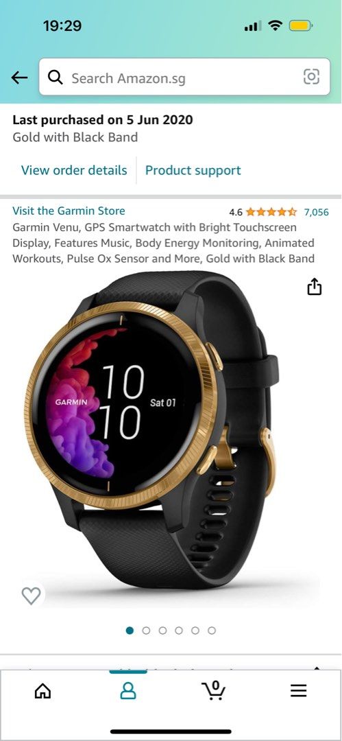 Garmin venu best sale black and gold