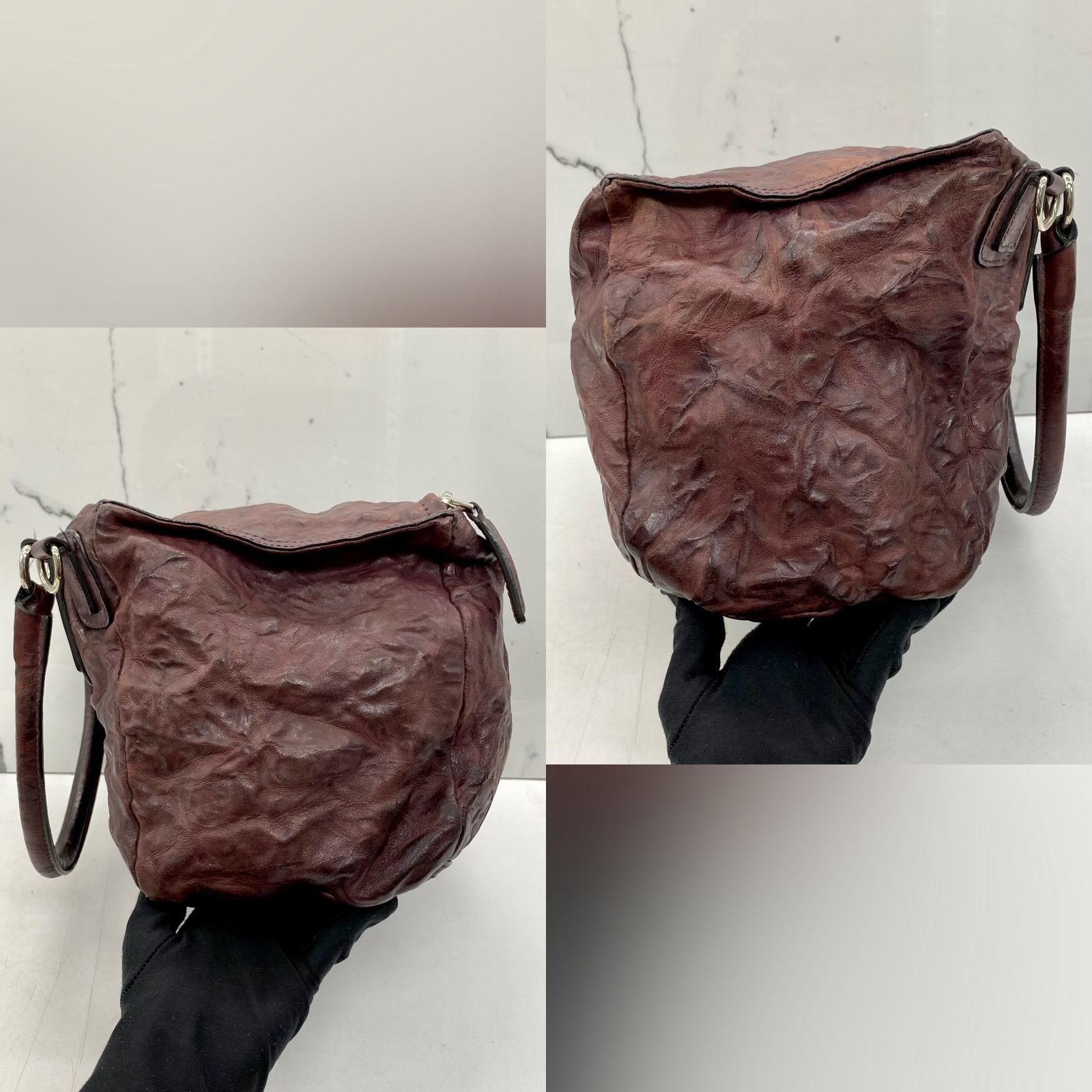GIVENCHY MAROON PANDORA 2WAY SHOULDER BAG 237030256 WE Luxury