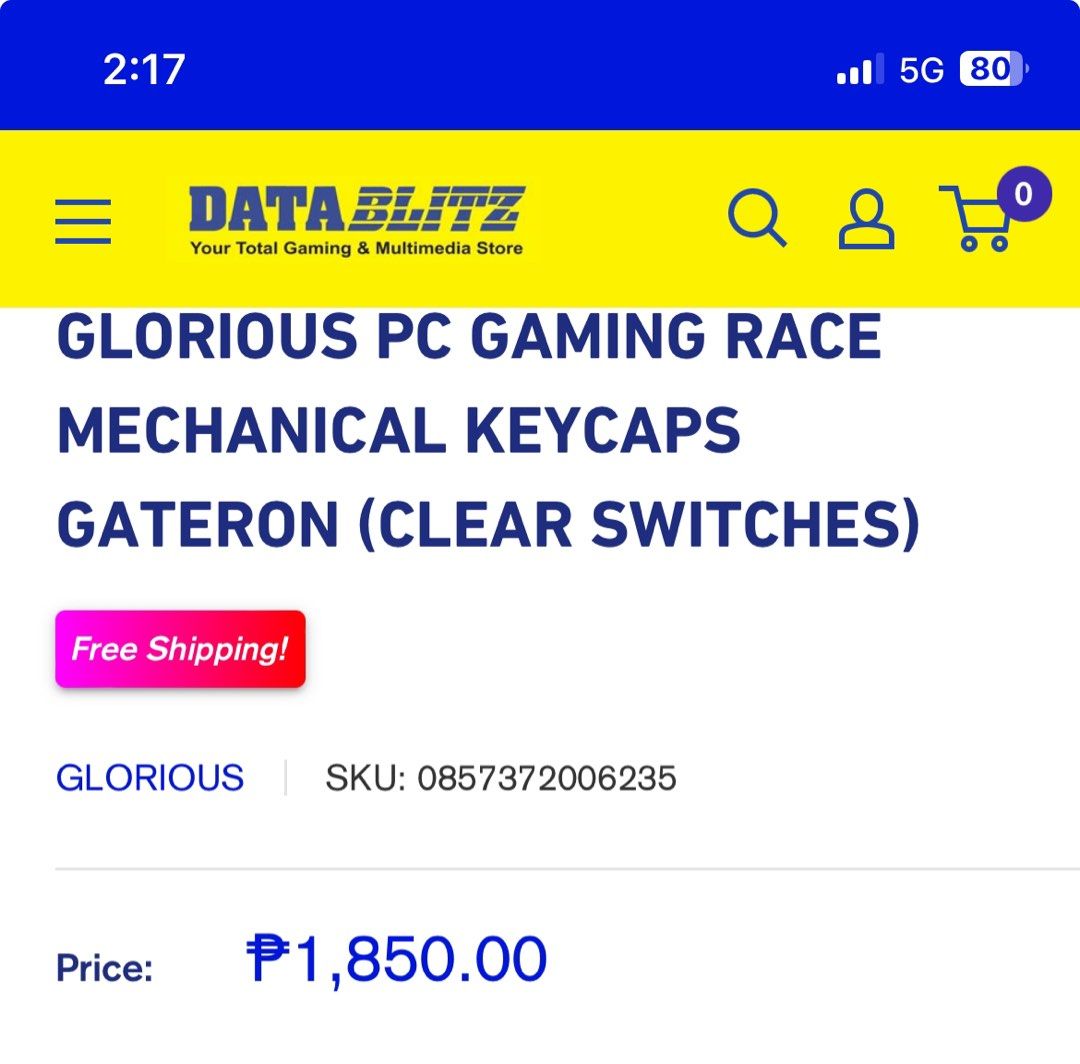 Glorious Gateron Switches 120x (Category: Computer Keyboard) located in Las Pinas. Submitted by louvelleangela (Listing ID 1255043942, Image 1). Description: The lightest touch available, ideal for people who prefer a softer touch when using their keyboard. Minimize finger fatigue. Clear linear 35g silent Bought just last week from datablitz. Only tested it. RFS: Prefer using my Akko wine red switch at 45g..
