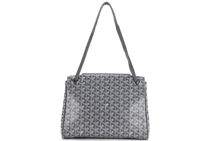 Goyard Senat Pouch MM Black in Canvas/Calfskin with Palladium-tone - US