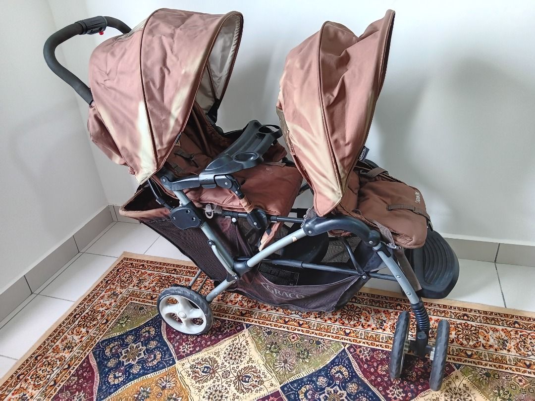 Poussette double hot sale graco marron
