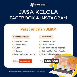 Gratis Ongkir, WA 0812-6462-0117, Jasa Kelolah Instagram di Medan Baru, Satset Media Creative
