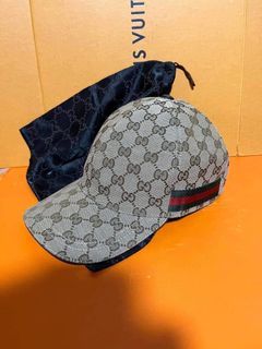 Gucci Rare Sherry Web Monogram GG Baseball Cap Hat