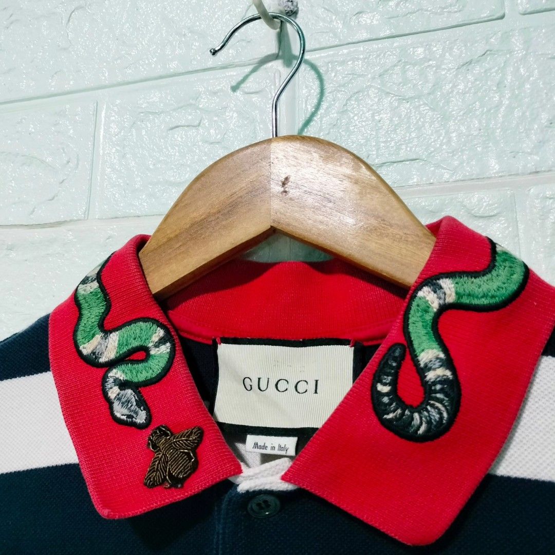 Gucci Snake Embroided Men s Fashion Tops Sets Tshirts Polo