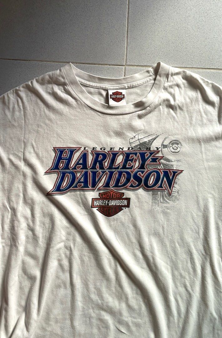 Harley Davidson Oversized Vintage Seven Islands Graphics Tee Shirt Thrifted Men s Fashion Tops Sets Tshirts Polo Shirts on Carousell