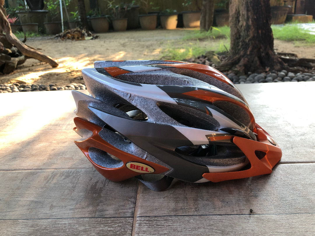 Helmet Bell sweep XC orange L Motor di Carousell