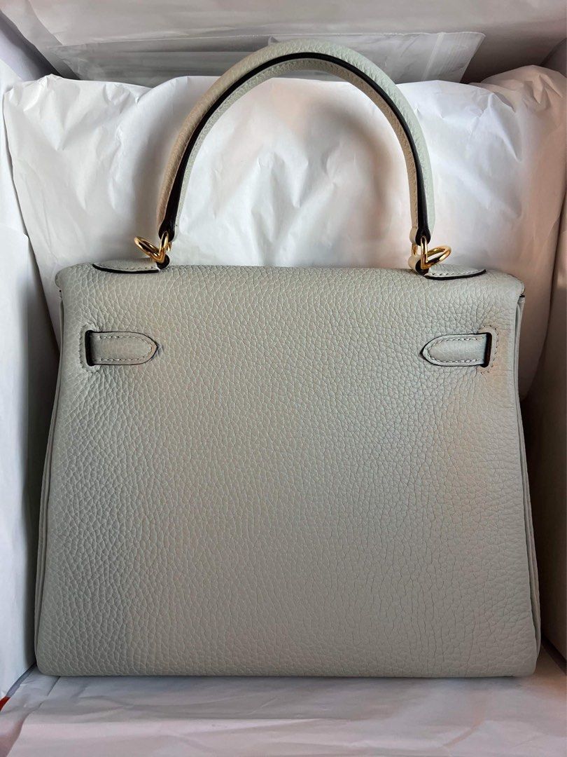 Kept unused birkin 25 gris mouette togo ghw stamp X ( hardware sealed )  RM10x,000 ready stock full set with copy receipt