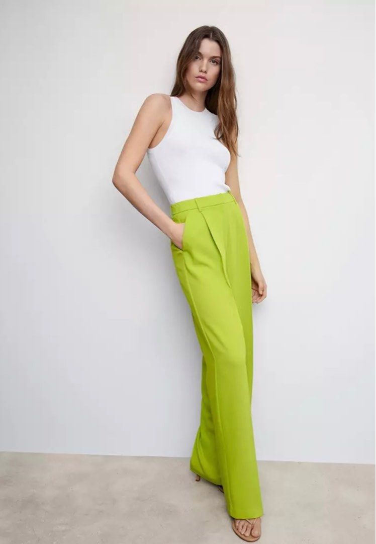 Buy online Green Solid Straight Ankle Length Pant from Skirts, tapered  pants & Palazzos for Women by Ed for ₹739 at 43% off | 2024 Limeroad.com