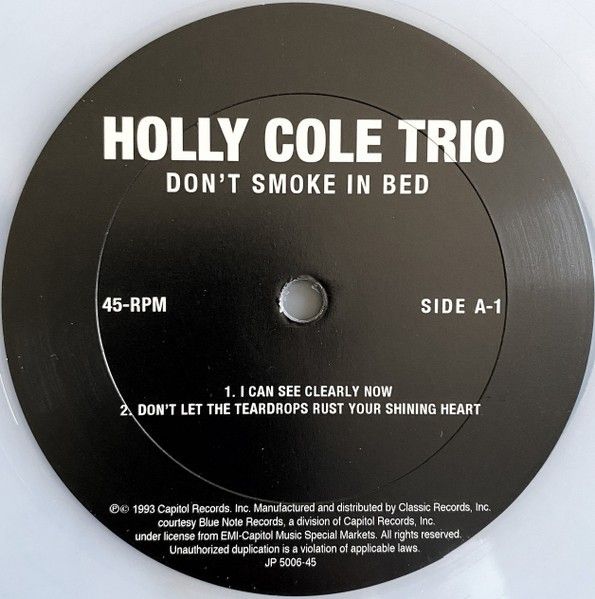 Holly Cole Trio Don't Smoke In Bed __________*Clarity SV-P II 45 RPM ...