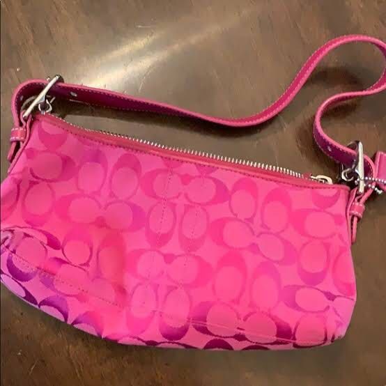 Coach Purse Authentic Fuchsia Pink Handbag - Women's handbags