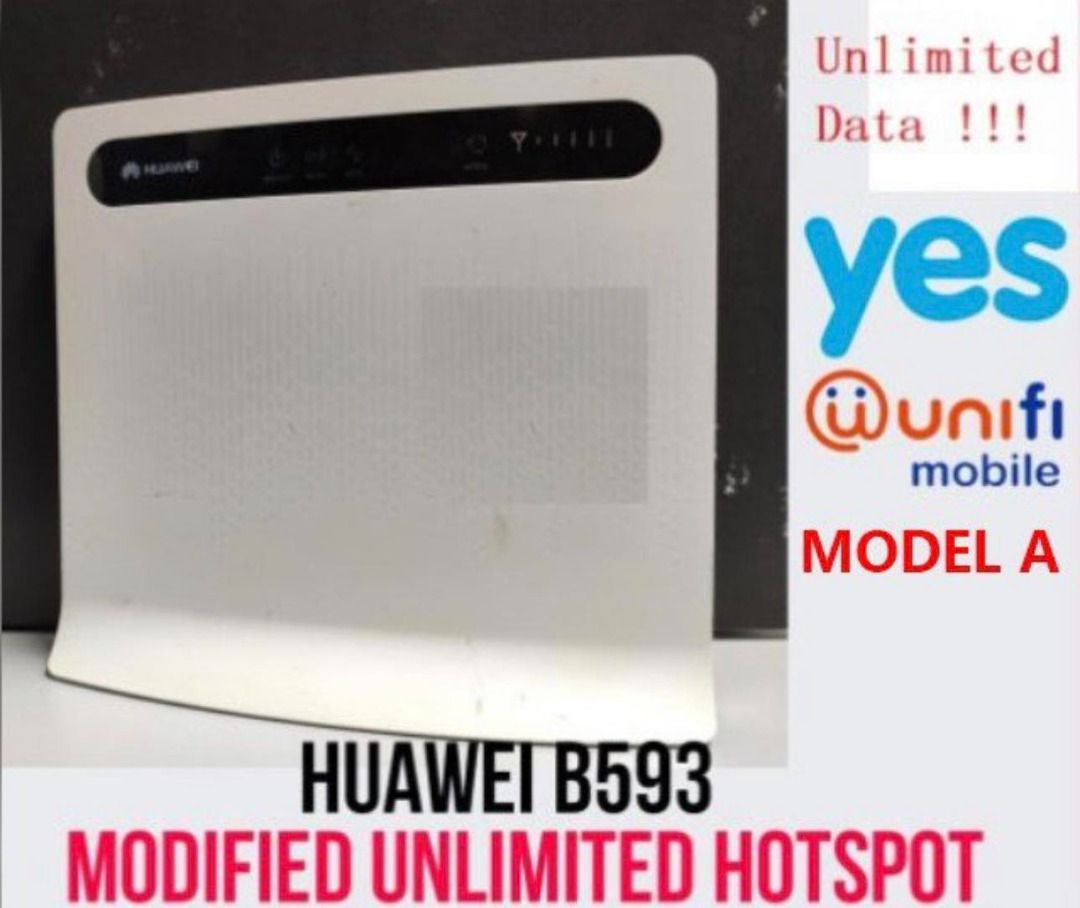 Huawei B593S850 bypass hotspot unlimited sim modem, Computers & Tech