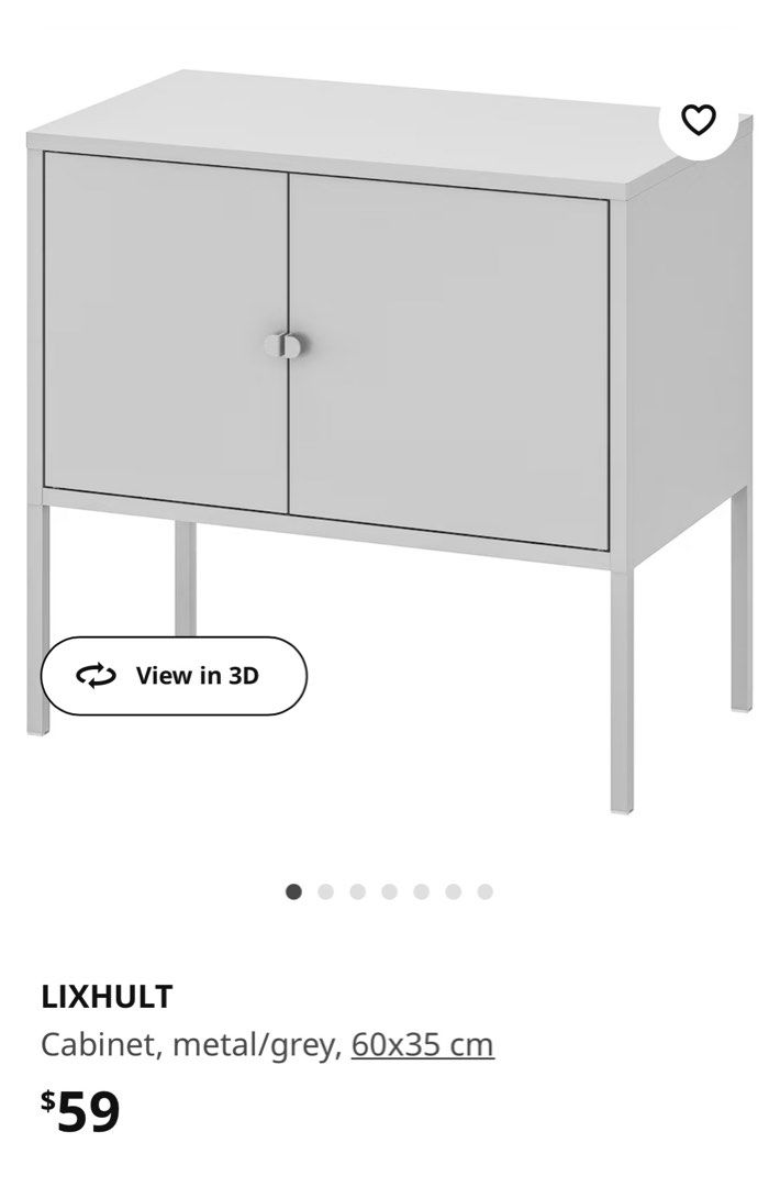 IKEA Lixhult Metal Grey Cabinet, Furniture & Home Living, Furniture ...