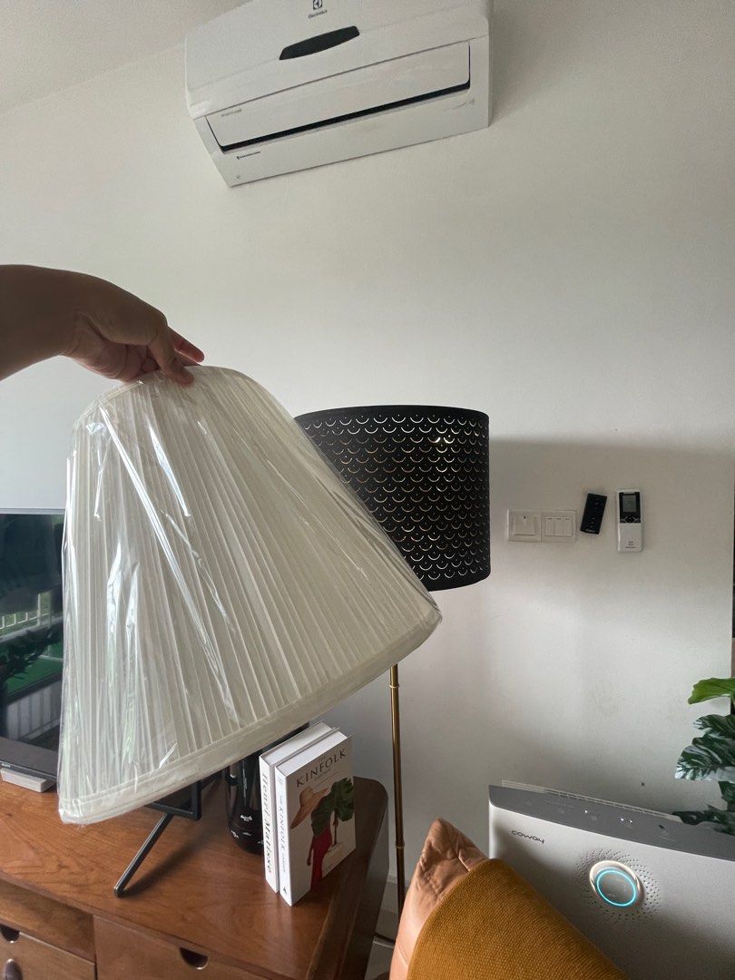 IKEA White Lamp Shade for IKEA Arstid Floor Lamp 36cm, Furniture & Home