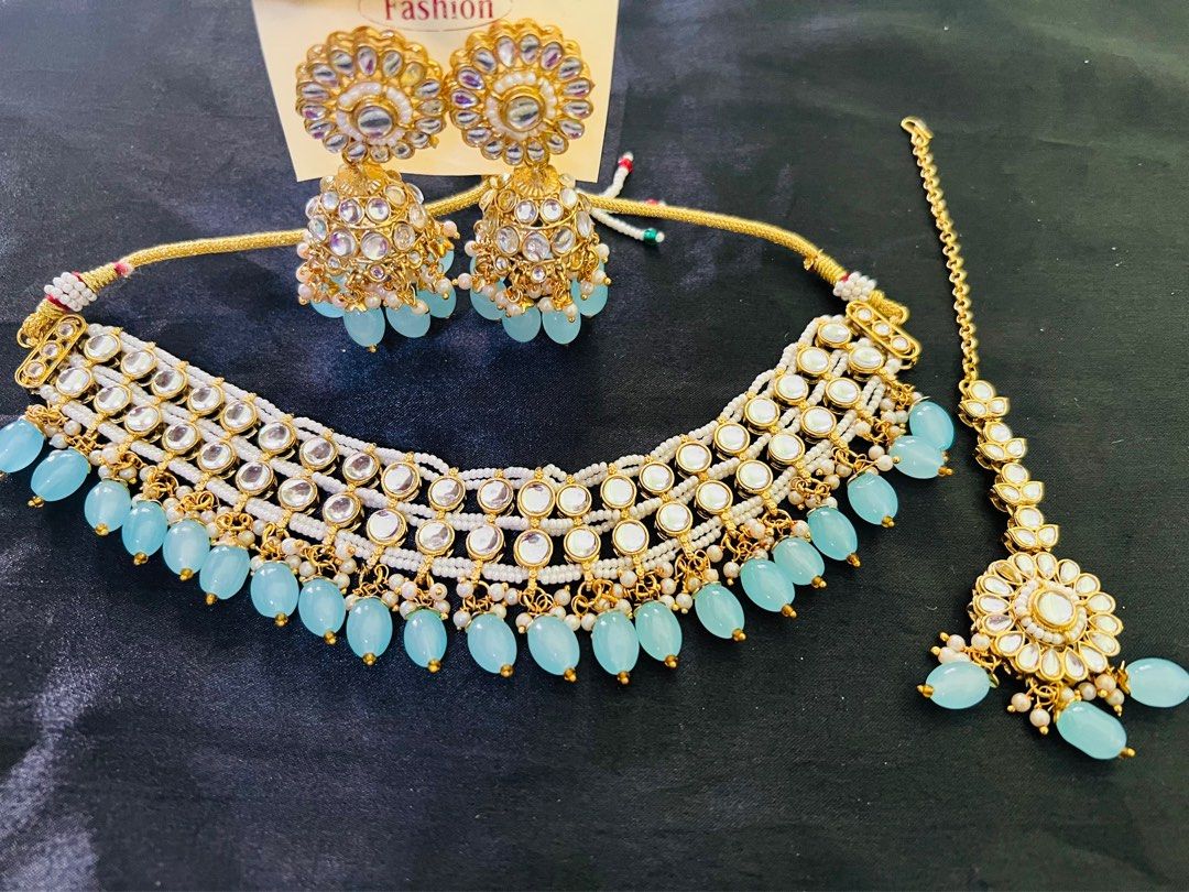 Gold polki necklace sets cheap