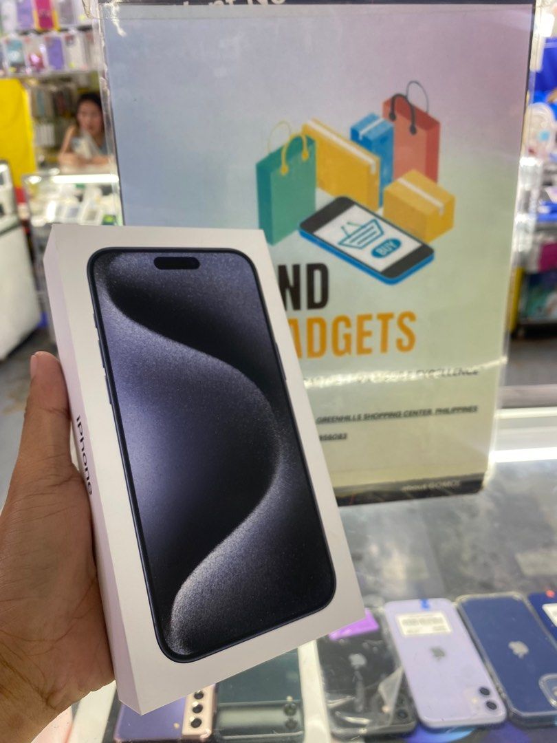 Iphone 15 pro max 512gb (Category: iPhone 15 Series) located in Pasig City. Submitted by melissaomb01623 (Listing ID 1256887392, Image 2). Description: Iphone 15 pro max 512gb Brand new sealed Factory unlocked HK variant With freebies Airpods ✅ 20w adaptor ✅ Clear case ✅ Temperd glass ✅ pick up store in greenhills shopping center we do cod in metro manila and near provinces just add sf only we ship nationwide via LBC For inquiry pm/call 091023264