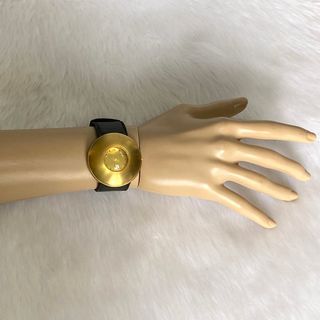 Jean Paul Gaultier 1990s Vintage Gold Metal UFO Watch