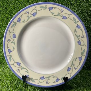 Johnson Brothers Since 1883 La Rochelle Dishwasher Freezer Microwave Safe Yellow Band Blue Rim Serving Dinner Plate with Backstamp 10.5” inches, 2pcs available - P299.00 each