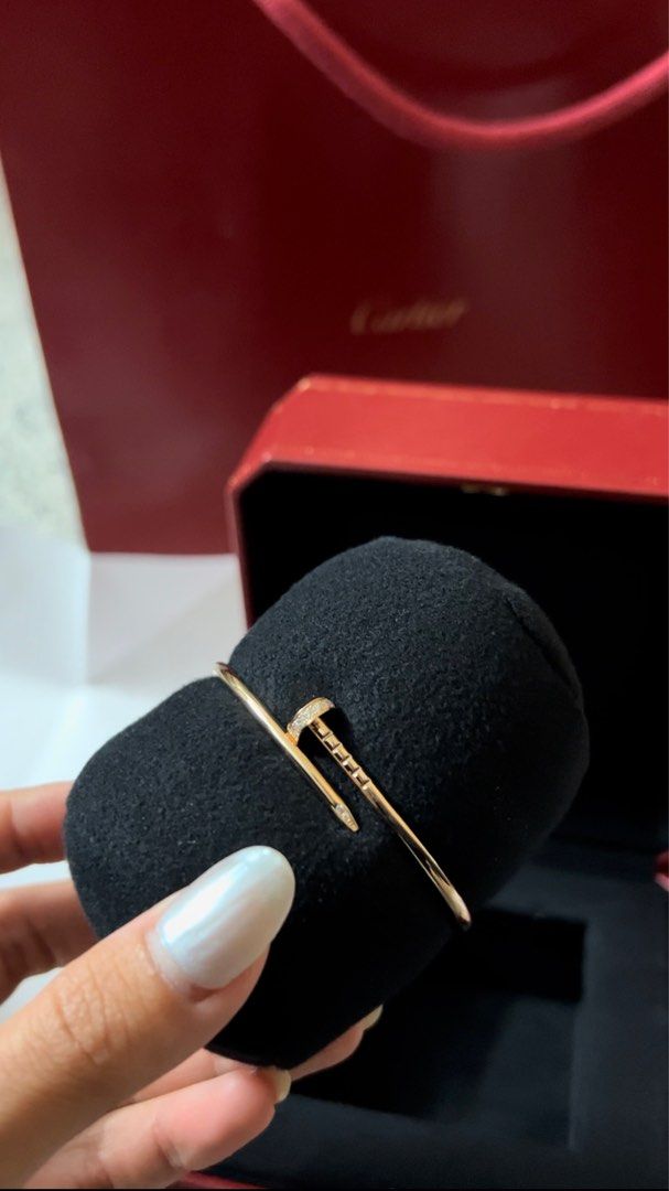 Cartier nail bracelet 2024 rose gold diamonds