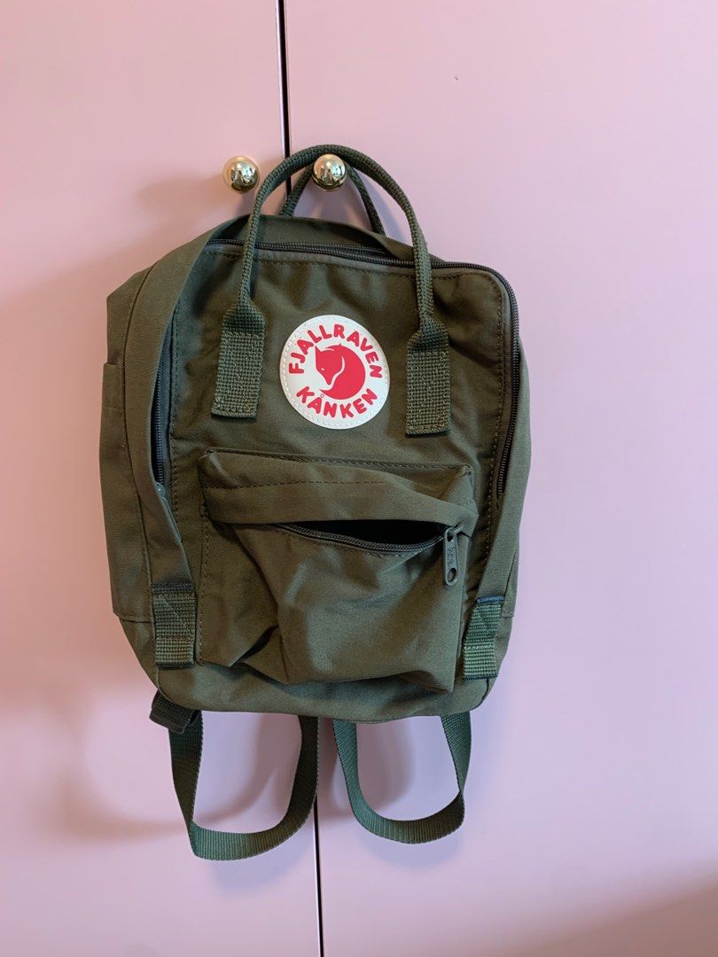 Kanken Mini Backpack 7L in Army Green Women s Fashion Bags