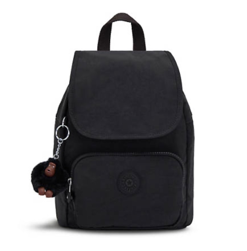 Kipling MARIGOLD Black Tonal Backpack, Women's Fashion, Bags & Wallets